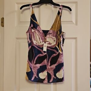 Banana Republic Purple and Gold Camisole